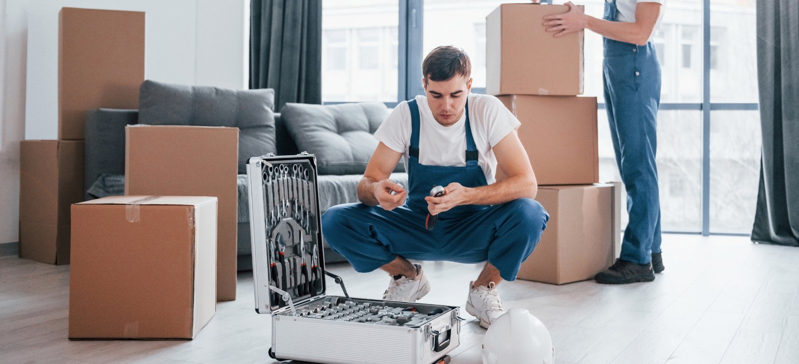 Professional packers and movers team handling a household relocation